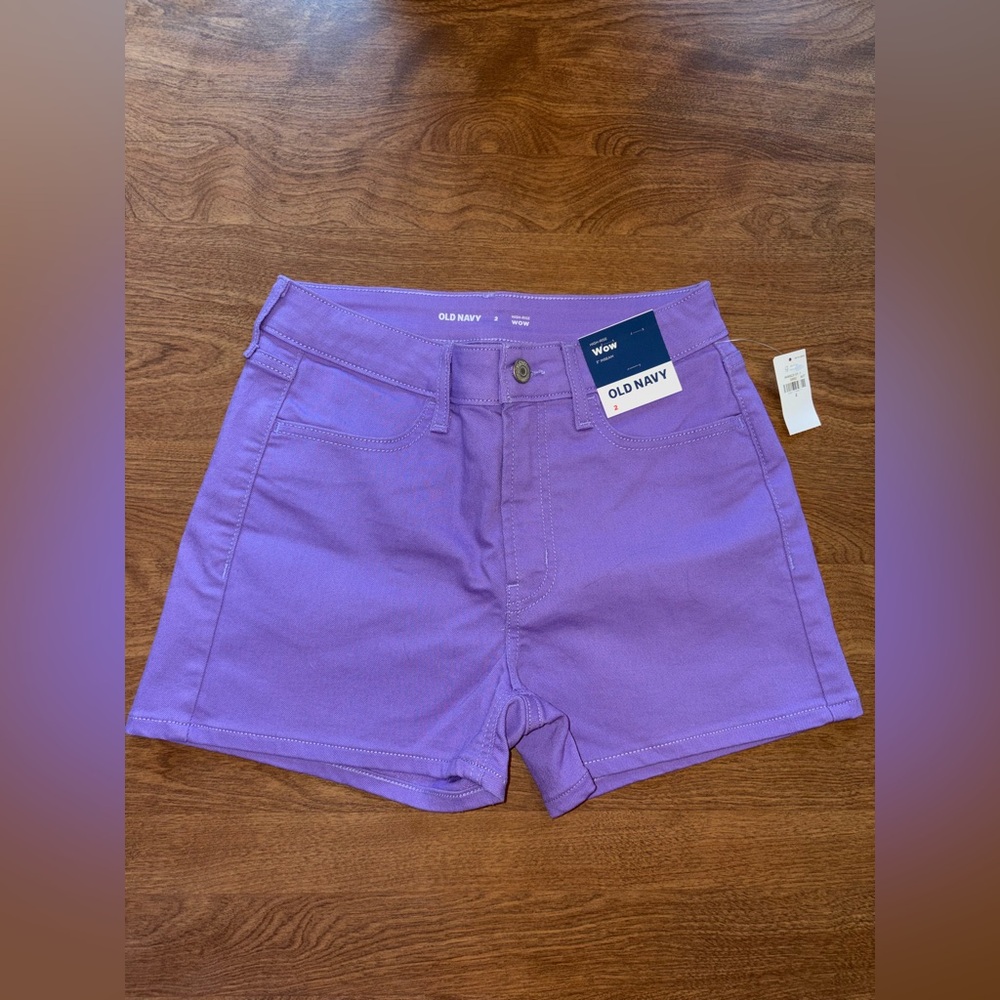 NWT Old Navy Women's Purple High-Rise Shorts
